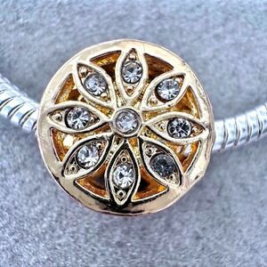 Rose Gold Radiant Sunburst Charm fits PANDORA